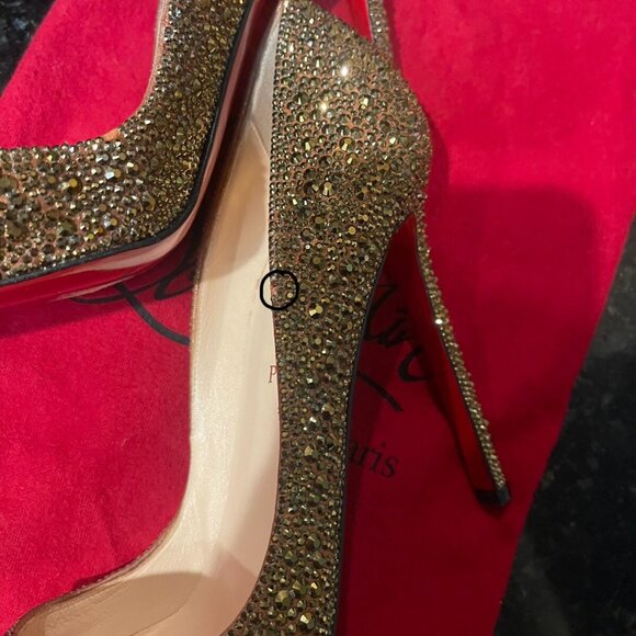 Christian Louboutin Gold studded 6 inches pumps - Picture 10 of 12